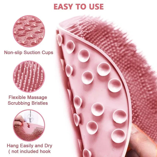 2 in 1  Premium Silicone Foot Scrubber & Massager | Deep Cleaning Bath Mat Pack Of 2
