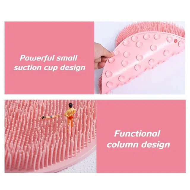2 in 1  Premium Silicone Foot Scrubber & Massager | Deep Cleaning Bath Mat Pack Of 2